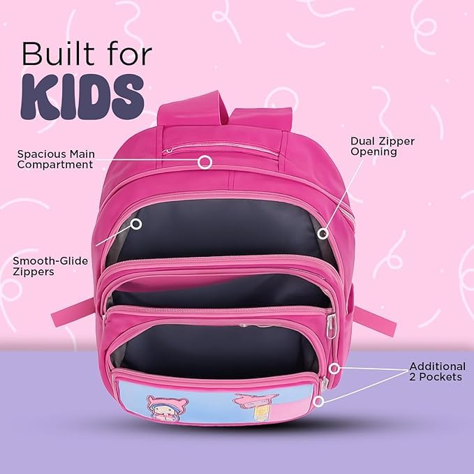 Image of School Bag for Kids Boys & Girls 5-10 Years - Cute Cartoon Dinosaur Backpack Large Capacity Waterproof School Bag with Bottle Pocket Multi-Compartment Lightweight Bag for Nursery & Primary