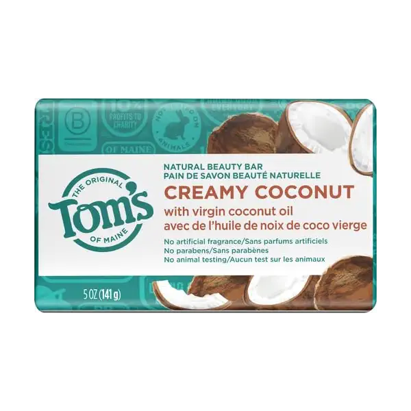 Tom's of Maine Natural Beauty Bar Soap, Creamy Coconut With Virgin Coconut Oil, 5 oz. 2