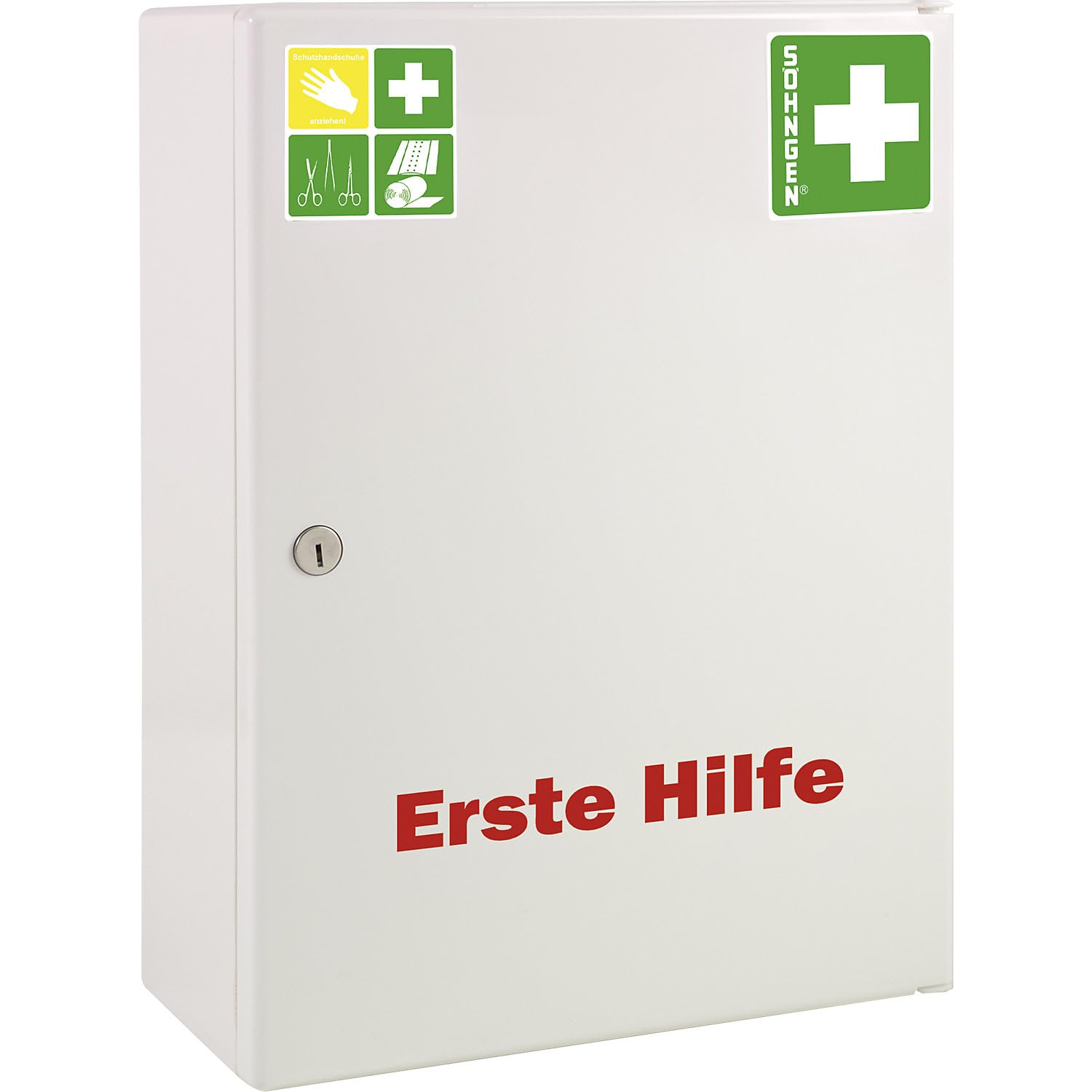 Armario botiquín según DIN 13157, sin contenido, blanco, profundidad 150 mm, H x A 429 x 315 mm.