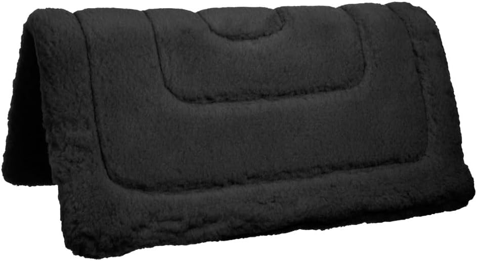 Tough 1 Extra Thick Fleece Western Pad Black