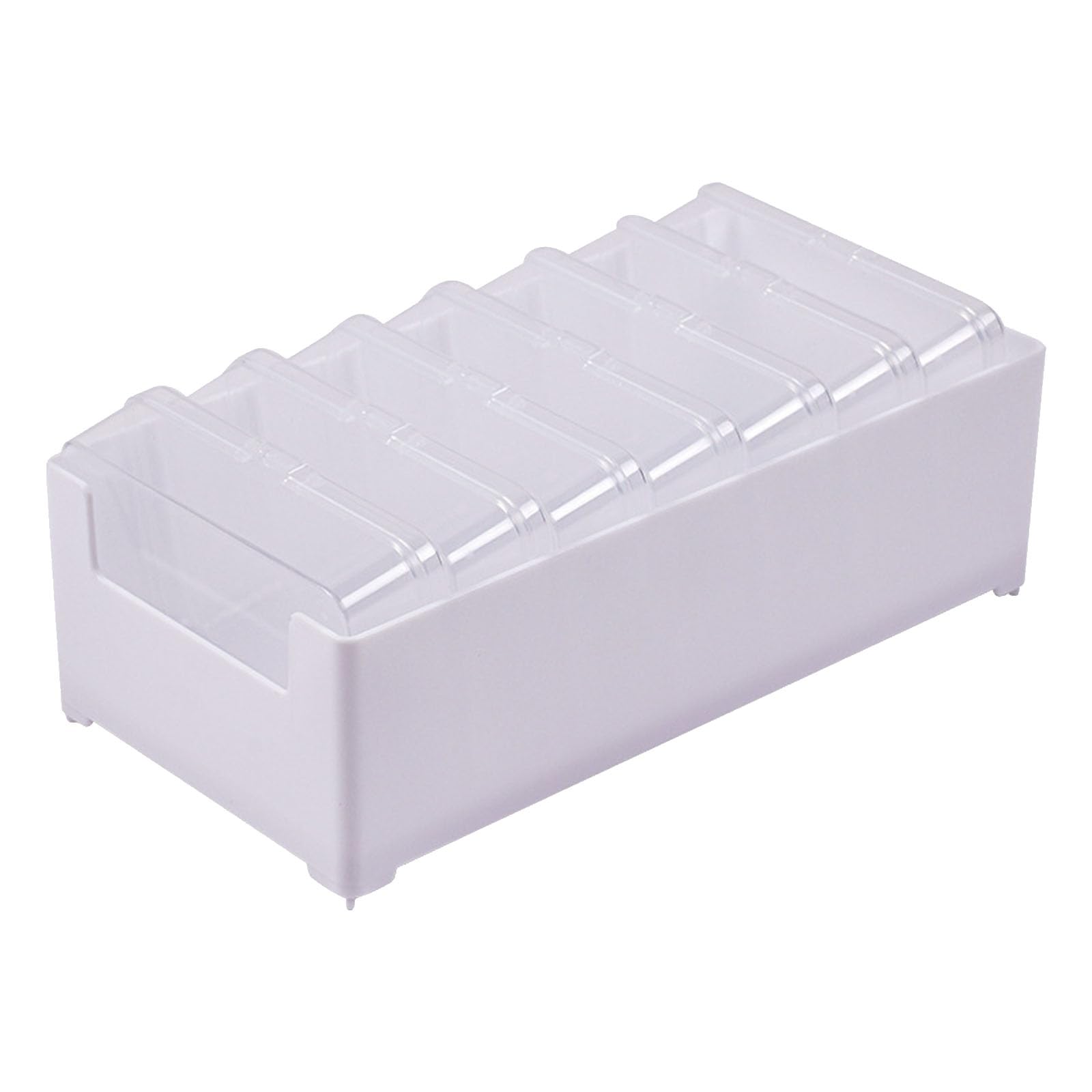 Montesy Cable Storage Box with Lid Cable Earphone Management Box with 7 Detacheable Compartments Cord Organisers Box