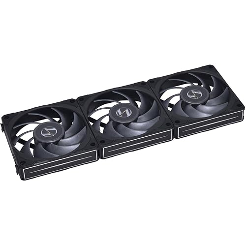 Miniatura 1 de LIAN LI UNI Fan P28 120 Triple Pack Negro con controlador de velocidad de ventilador