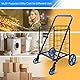 SereneLife Einkaufswagen mit 360° drehbaren Schwenkrädern, zusammenklappbares Design, Doppelkorbfach, robuster Einkaufswagen, Allzweckwagen für Lebensmittel, Wäsche, Gepäck, Blau