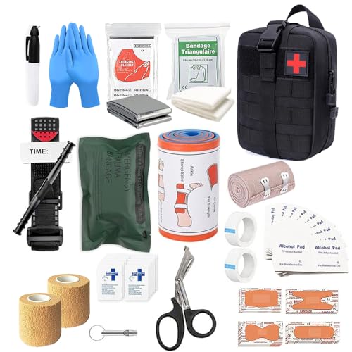 KUWUNG 49 Stück Erste Hilfe Set Outdoor, Erste Hilfe Trauma Set, First Aid...