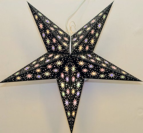 Twinkles 5 Point Paper Star Lantern (Black) by UMTA