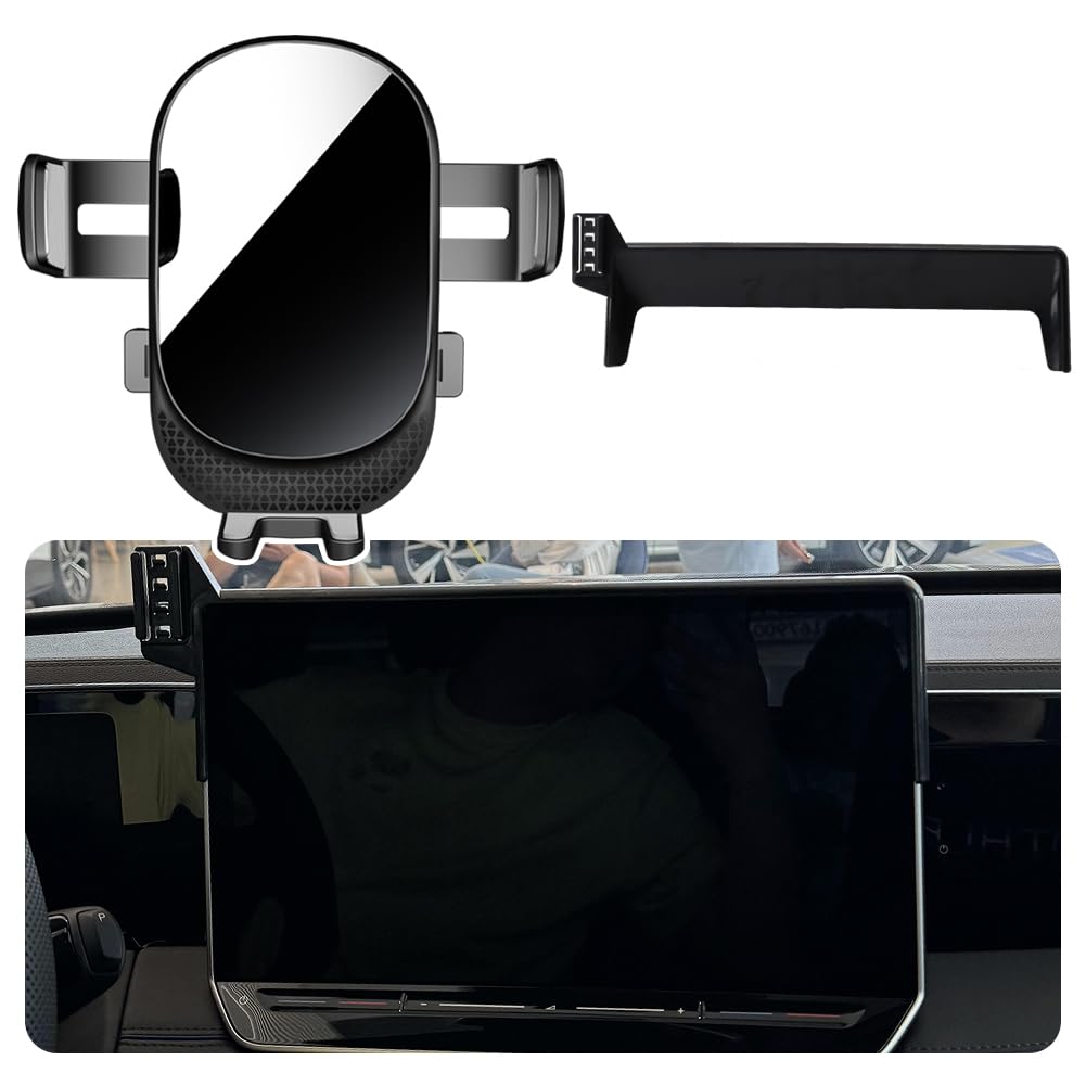 Soporte Movil Coche para Volkswagen Tiguan/Tayron Accesorios [Solo Compatible con VW Tiguan III y Tayron – Pantalla táctil 15 Pulgadas, años 2024-2026] [No Compatible con táctiles de 12,9 Pulgadas]