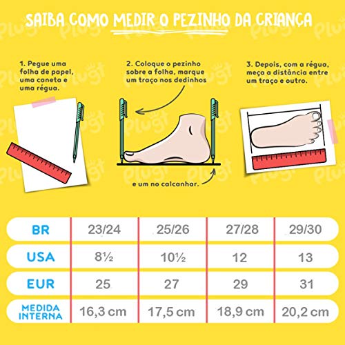 Galocha Plugt Acqua Polaina Infantil Preto 25/26