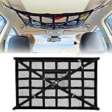Ysemco 車収納 天井 ルーフネット ルーフボックス 荷物固定ネット カーゴネット ラゲッジネット クロスオーバ2層タイプ (90*65cm) [並行輸入品]