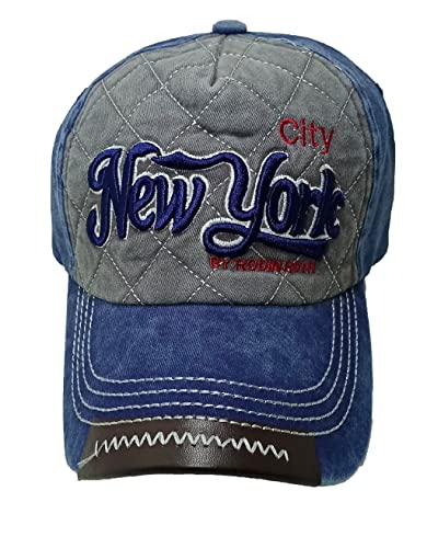 Image of Adjustable Soft Cotton Denim Cap for Men Women Baseball Vintage Washed Distressed Hats Adjustable Stylish Cap Regular Fitted