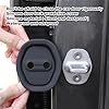 Car Door Lock Latch Cover - 4PC Car Silicone Door Latch Protective Cover | Car Door Lock Protective Pad Car Latch Protective Cover | Vehicle Door Lock Guard Stopper Door Lock Protective Cover for Car #3