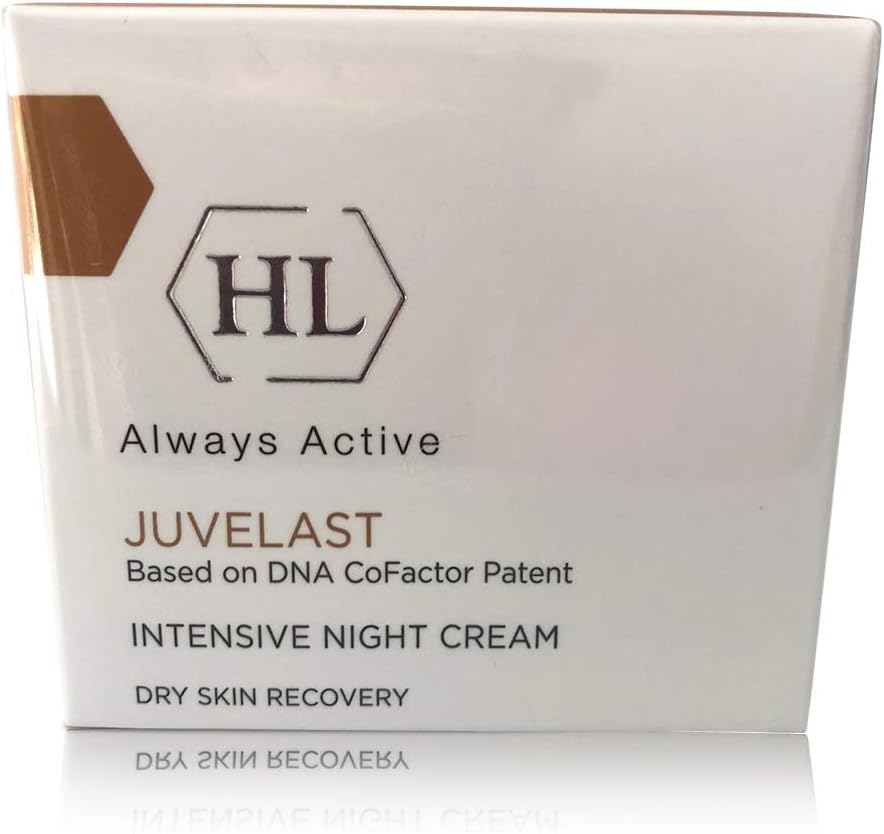 HL Holy Land Cosmetics Juvelast Intensive Night Cream with Copper Peptide Complex, DNA Repair Enzyme and Vitamin E for Dry Skin, 1.7 fl.oz