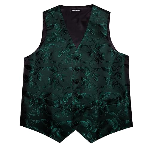 Image of Barry.Wang Formal Men Flower Vest Paisley Jacquard Silk Ties Suit Waistcoat Set Wedding 5PCS
