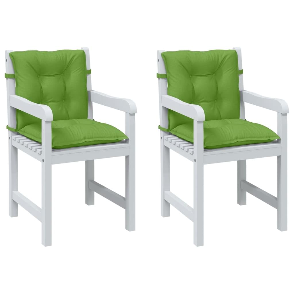 Cojines de respaldo bajo, 2 unidades, color verde jaspeado, 100 x 50 x 7 cm, tela, cojín para silla, cojín para banco, para exteriores, acolchado, antideslizante, resistente a la intemperie