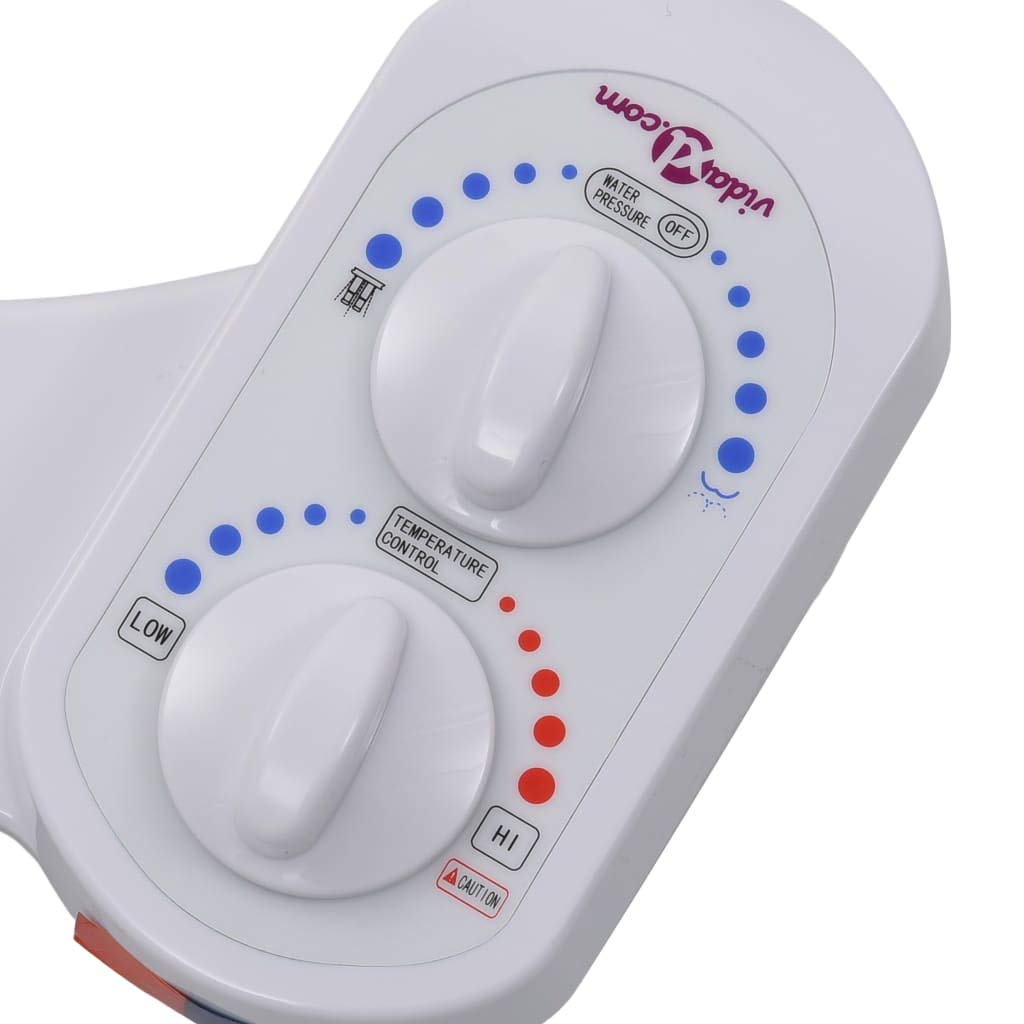 Festnight Bidet Accessorio per WC Acqua Calda e Fredda a Ugello Singolo Spruzzatore di Acqua Calda Fredda per Igiene Personale Bianco