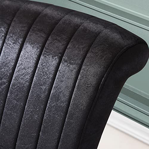 Acedécor Dining Chairs Set Of 6, Black Velvet Upholstered Chair With Gold Metal Legs, Luxury Kitchen Dining Room Chairs #TOP4