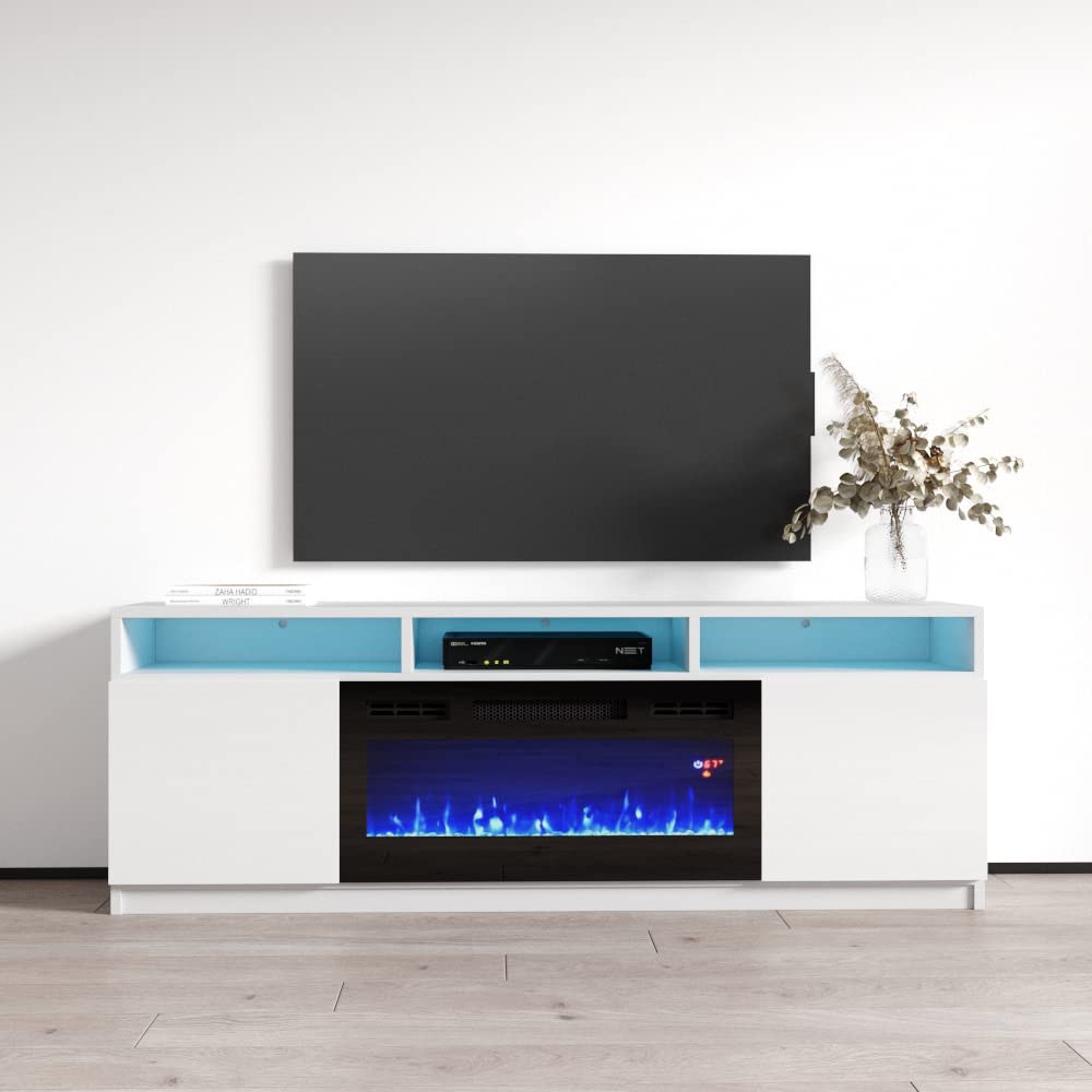 Meble Furniture Reno BL05 Electric Fireplace 63