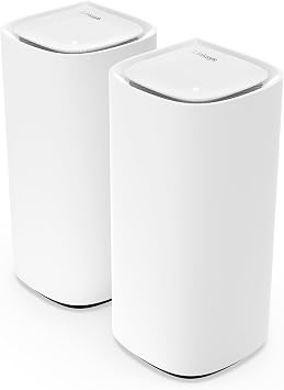 Linksys Velop Pro WiFi 6E Mesh System MX6202-KE   Cognitive Mesh Router with 6 Ghz Band Access & 5.4 Gbps True Gigabit Speed   Whole-Home Coverage up to 6,000 sq. ft. & 400 Devices   2 Pack