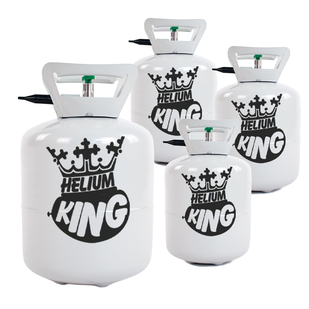 Helium King Large Gas Cylinder - Fills 50 Balloons - Pack of 4