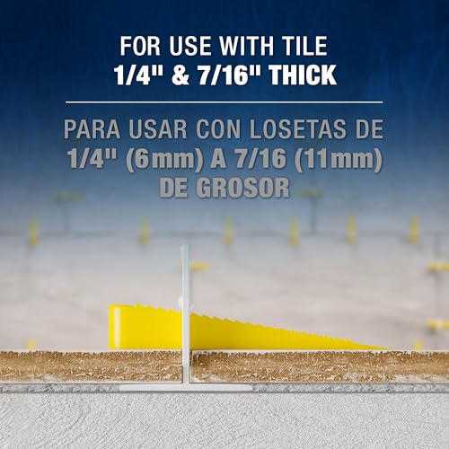 QEP LASH Tile Leveling System, Part A, Clips for 1/16" Grout (300 Pack), White - Thumbnail 3