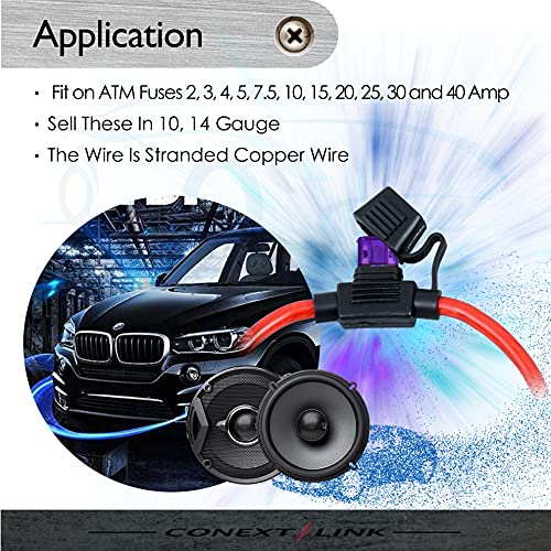 Conext Link Lfh10Atm-5 Loop Atm Fuse Holder With Cover Without Fuse 5 Pack (10 Gauge) #TOP4