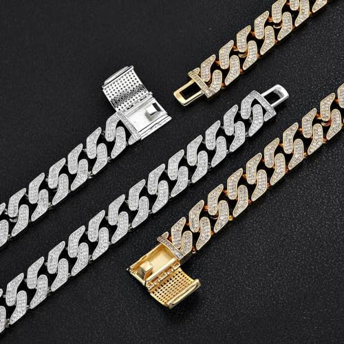 Chaîne cubaine Miami pour homme de 16 mm de large