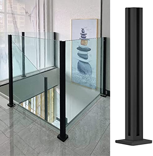 Columna de barandilla de vidrio elegante para balcones y terrazas modernas