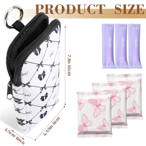 Image of 2PCS Tampon Holder Zipper Pouches Portable Period Bags