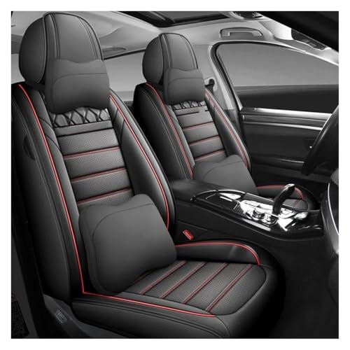 Housse de siège auto de prestige en noir et rouge pour Ford Everest