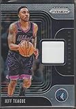 2019-20 Panini Prizm Jeff Teague Timberwolves Game Used Jersey Basketball Card #SS-JTG