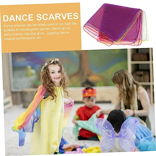 6pcs Rayon Dance Scarves for Soft Durable Performance Props for Kindergarten Games Juggling and Dance Shows Multi Color Scarves for Creative Play2