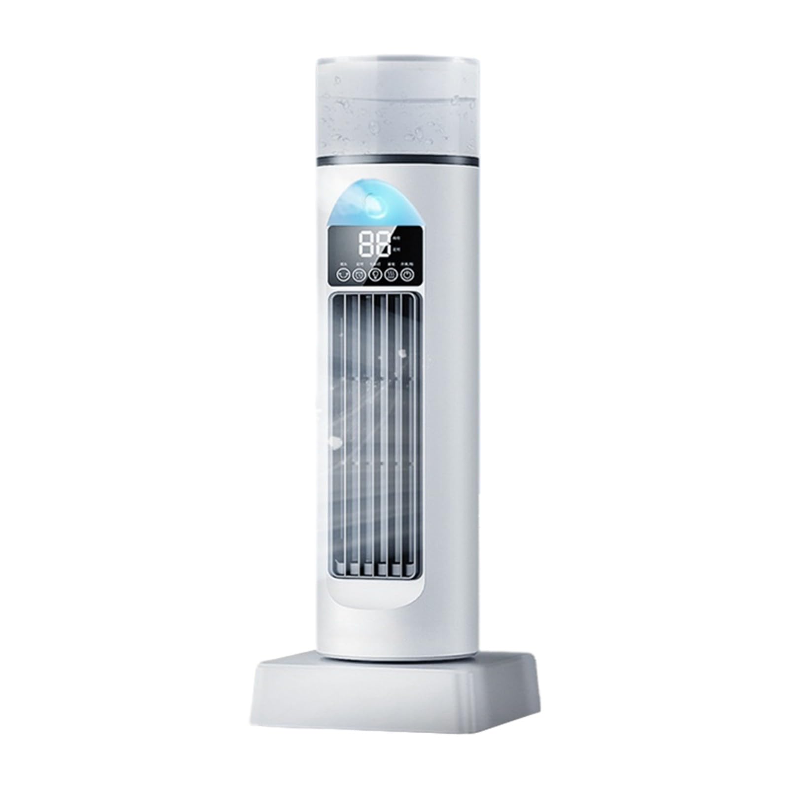 Silent Tower Fan, Room Cooler USB Fan Portable Air Conditioner - 3 Speeds Quiet Oscillating Bladeless Cooler With Remote For Bedroom Living Room Office RV(White, 35cm)