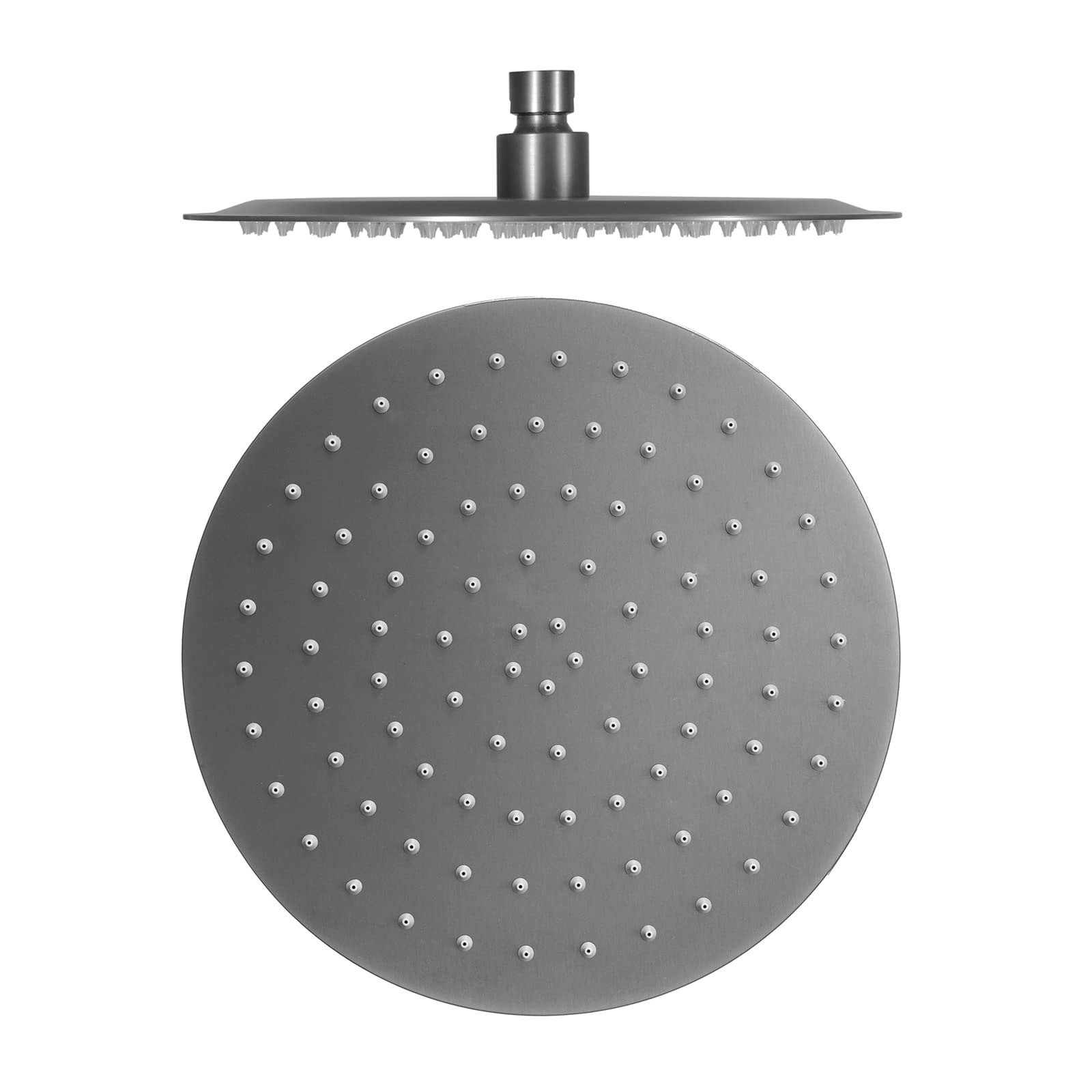 Alcachofa de Ducha de Alta Presión - Cabezal de Ducha Lluvia de 40 cm Hecho de Acero Inoxidable 304, Alcachofa de Ducha de Lluvia Ultrafina para Baño, Alcachofa de Ducha Fija (Gris)