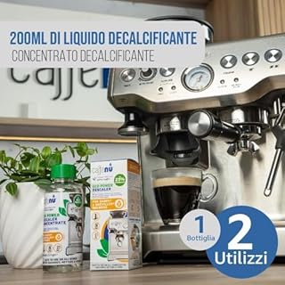 Soluzione decalcificante compatibile Sage. 200 ml di decalcificante compatibile con tutte le macchine da caffè Sage e Breville. Rimuove il calcare e fornisce caffè più caldo. 2 dosi.