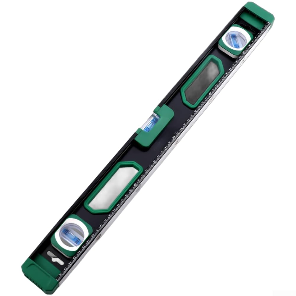 Aluminio fundido sólido de 300 mm para nivel de burbuja con base magnética fuerte, vial de alta burbuja, extremo de goma a prueba de golpes, varios tamaños disponibles, regla de nivel magnética