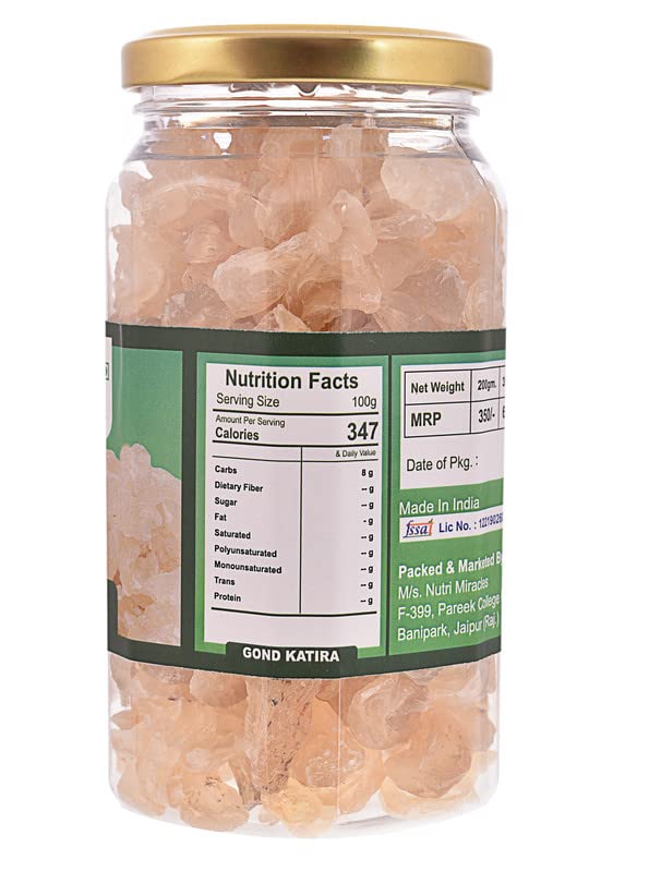 Image of NUTRI MIRACLE Gond Katira Pure Natural | Tragacanth Gum,350gm