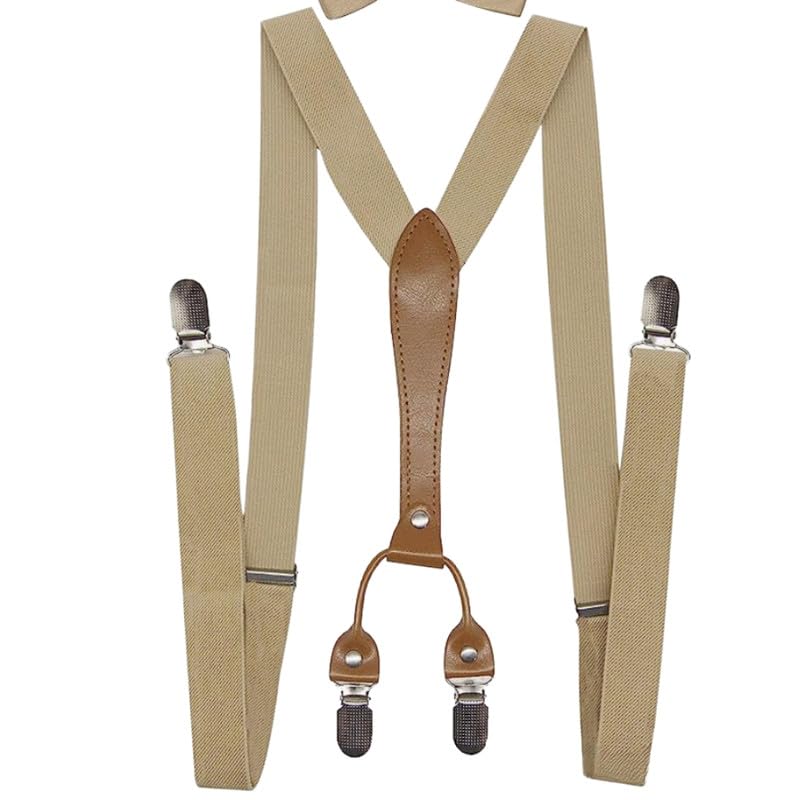 ftk Men's Suspenders with 4 Clips Adjustable Y Shape Elastic Straps-picture-41