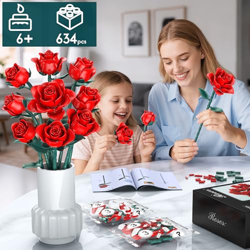 Ramo de flowers artificiales de rosas para regalo del Día de la Madre y Navidad 4