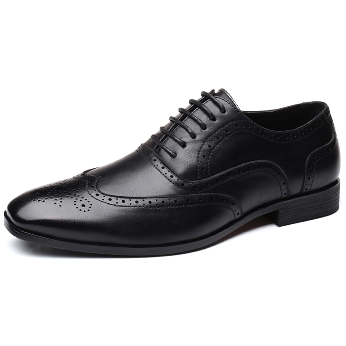 Scarpe Stringate Business Uomo Eleganti Brogue Oxford Classiche | Scarpe da formali PU antiscivolo, suola morbida per lavoro e uso ufficio