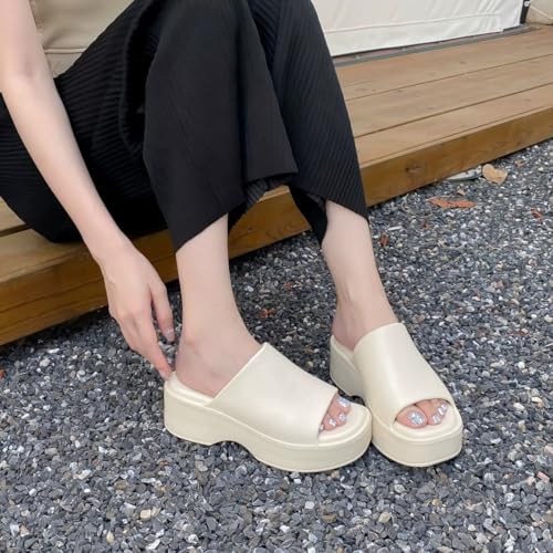Platform Slippers Super fashion Open Toe Chunky Sandals Summer Outdoor Beach Slippers Slip on Party Dress Shoes2