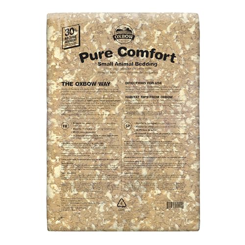 Image of Oxbow Pure Comfort Bedding, Rabbit, Hamster, & Guinea Pig Bedding, Bunny Supplies for Litter Box, Pet Safe, Bunny Litter Box, Guinea Pig Cage, 99.9% Non-Dust, Blended, 178 Liter Bag