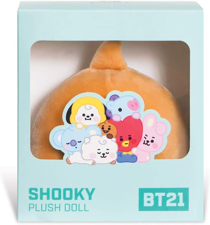AURORA, 61376, BT21 Official Merchandise, Baby SHOOKY Sitting Doll 5In, Soft Toy, Brown