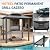 Hoteel 6x8 Hardtop Grill Gazebo, Outdoor Patio BBQ Gazebo with Galvanized Steel Double Roof, Hardtop Barbecue Canopy with 2 Side Shelves for Deck Lawn Backyard Garden,Black