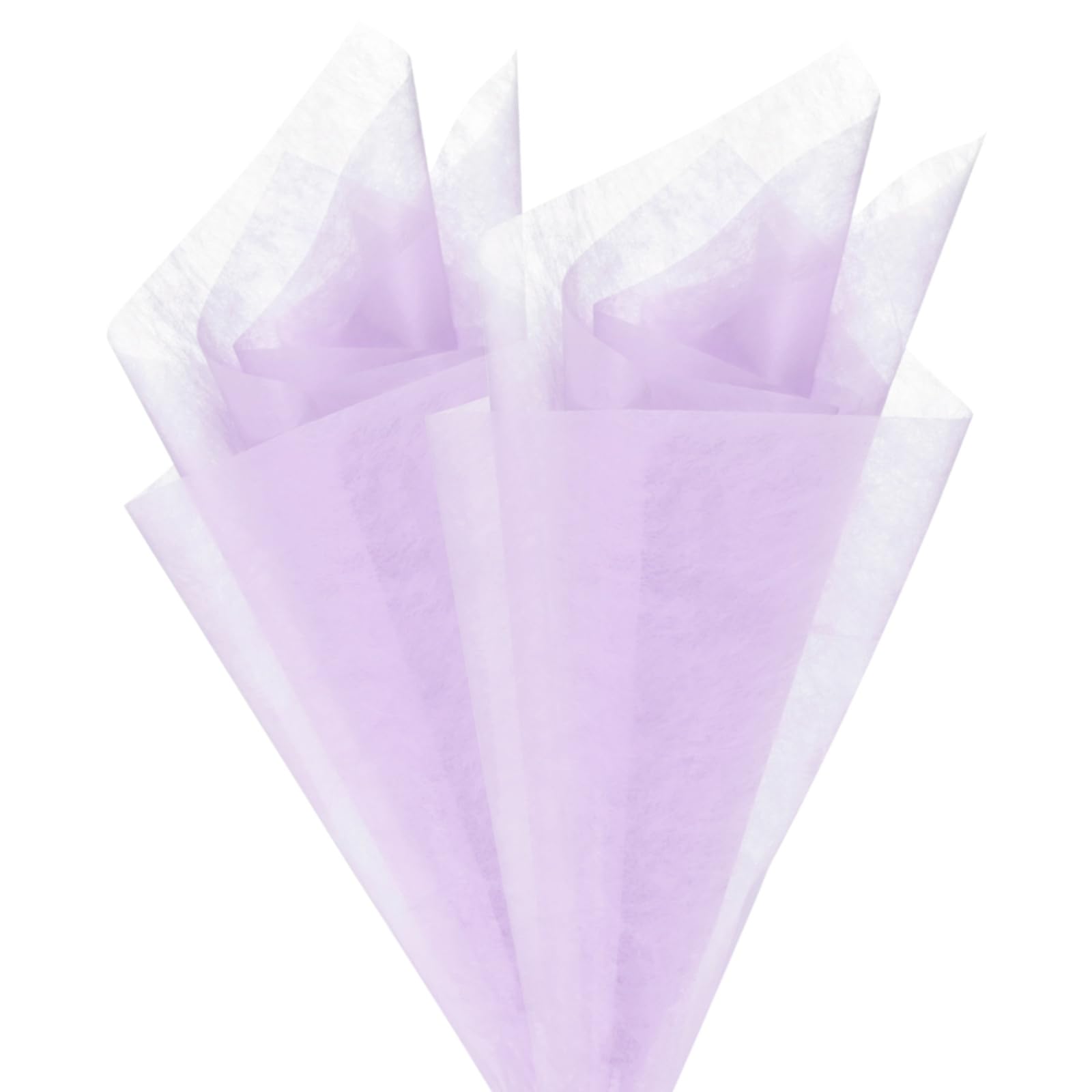 M METERXITY 76-Sheet Korean Cotton Wrapping Flower Paper, 11.8 Inch/ 30cm Waterproof Floral Wrapping Cotton Paper for Bouquets/Gift Packaging [Light Purple]