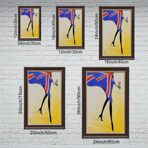 Rene Gruau impression sur toile Union Jack tableau vintage - 2