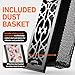 4X12 Floor Vent Covers Floor Register with Mesh Cover Trap, Heat and Air, Walkable Metal Floor Vent for HVAC Duct, Victorian, Matte Black