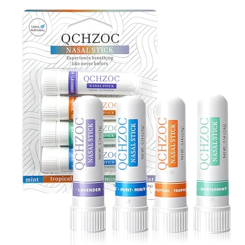 4 Pack Nasal Stick,Inalatore Nasale,Alivia la congestione nasale,Aumenta la attenzione,per