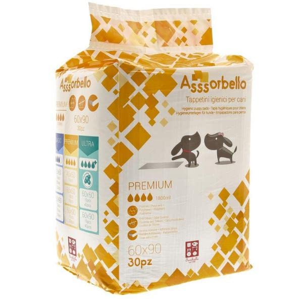 Ferribiella Assorbello PREMIUM, Tappetini Igienici per Cani, 60 x 90 cm, 30 pezzi
