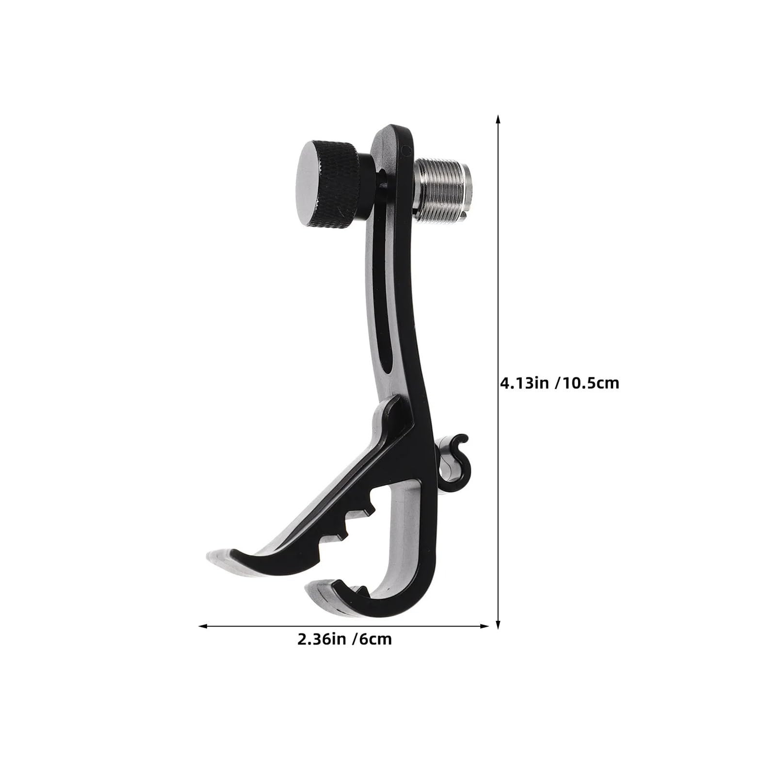 Universal Mikrofonhalter 5-teiliges Trommel-Mikrofon-Klemmen-Set, schwarze Halterung, Mikrofon-Halter-Clip, verstellbare Trommelfelge, Mikrofon-Halter, Klemme for Studio, Bühne