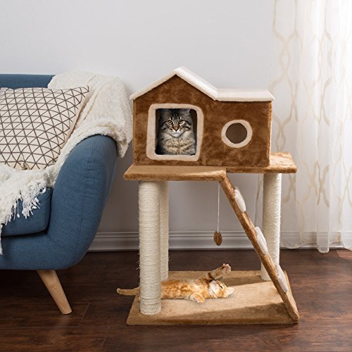 Árbol para Gatos de 35in con Escalera y Juego Sisal miniatura 4
