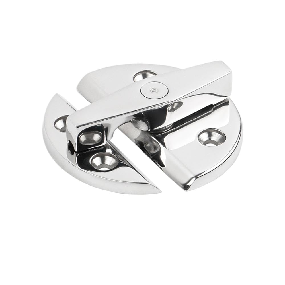 Ezqebrmdr Onecolor Boat 180 Degree Door Catch Latch 316 Stainless Steel Round Catch Latch Marine Cabinet Lock Boat Hardware Accessories